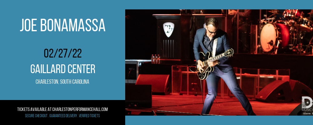 Joe Bonamassa at Gaillard Center tickets Joe Bonamassa at Gaillard Center